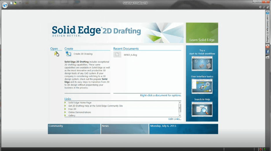 Solid Edge 2D Drafting